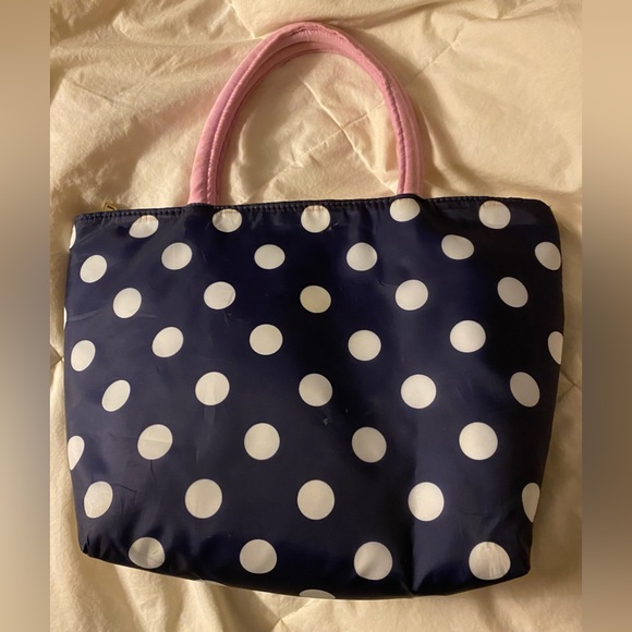 Ellen Tracy Polka Dot Lunch bag/satchel - Picture 4 of 4